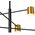 Lampa wisząca Italux Sufitowa LAMPA modernistyczna REMDAL PND-16374-6-BK-GD-4K Italux metalowa OPRAWA molekuły LED 36W 4000K sticks czarne złote 9932826 5900644319184