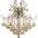 Lampa podłogowa Mdeco LAMPA podłogowa ELM6248/4F 21QG MDECO glamour OPRAWA stojąca z kryształkami szklana mosiądz bursztynowa 9935127 5902021241996