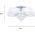 Lampa sufitowa Mdeco LAMPA sufitowa ELMDRS8006/5 8C MDECO metalowa OPRAWA z pilotem crystal glamour chrom biała 9935151 5902021246960