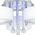 Lampa sufitowa Mdeco Sufitowa Lampa glamour ELMDRS8006/3 8C MDECO metalowa 9935184 5902021245123