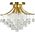 Lampa sufitowa Mdeco LAMPA sufitowa ELM5191/4 TR MDECO glamour OPRAWA metalowa z kryształkami złota 9935197 5902021241347