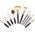 Rio PROFESSIONAL THE MAKE-UP ARTISTS 10 PCS PRO BRUSH COLLECTION - BRCO - RIO 9961795 5019487085818