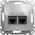 Schneider Electric Sedna Design Gniazdo komputerowe 2xRJ45 kat.6 UTP srebrne aluminium SDD113462 10395006 3606481466822