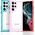 Hurtel Outer Space Case etui do Samsung Galaxy S22 Ultra sztywny pokrowiec z żelową ramką czerwony 11101099 9145576248782