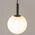 Lampa wisząca Sigma Czarna lampa wisząca Gama mleczna kula do jadalni nad stół 11204330 5907554419980