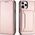Hurtel Magnet Card Case etui do iPhone 12 Pro pokrowiec portfel na karty kartę podstawka różowy 11542287 9145576250808