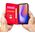 Hurtel Magnet Card Case etui do iPhone 12 Pro Max pokrowiec portfel na karty kartę podstawka czerwony 11542292 9145576250853