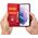 Hurtel Magnet Card Case etui do Samsung Galaxy S22+ (S22 Plus) pokrowiec portfel na karty kartę podstawka czerwony 11542330 9145576251331