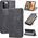 Hurtel Magnet Fancy Case etui do iPhone 12 Pro Max pokrowiec portfel na karty kartę podstawka czarny 11542411 9145576249468