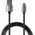 Kabel USB 2GO USB-A - USB-C 1 m Czarno-srebrny (795812) 12523383 4010425958127