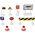 LeanToys Zestaw Auta Sportowe Resoraki Dinozaury Akcesoria Znaki Drogowe Walizka 12531501 5904665999882