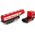 LeanToys Ciężarówka Cysterna Czerwona Straż Pożarna 30 cm Długości 12531503 5904665999905