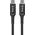 Kabel USB Crong USB-C - USB-C 0.25 m Czarny (CRG-AL025USCC-BLK) 12627429 5904310702362