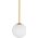 Lampa wisząca Nowodvorski Lampa wisząca Kier 10306 szklana ball do salonu biała złota 12644675 5903139103060