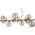 Lampa wisząca Italux Wisząca lampa Canello PND-406007-10-HBR stylowa mosiężna 12644733 5900644434924