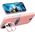 Hurtel Leather Stand Case etui Samsung Galaxy S23 Ultra pokrowiec portfel na kartę z podstawką różowe 12814660 9145576274842