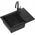 Zlewozmywak GraniteQ JOHNNY 116 GraniteQ zlewozmywak granitowy Pure Carbon 1-komorowy z/o (60x44x18,5) z syfonem black + bateria Kate pure carbon + dozownik + Qmata 12945663 5904310996785