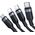 Kabel USB Joyroom USB-A - 2x USB-C + Lightning + microUSB 1.2 m Czarny (JYR777) 13027085 6956116758622