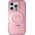 Guess Guess GUHMP15LHRSGSP iPhone 15 Pro 6.1" różowy/pink hardcase Ring Stand Script Glitter MagSafe 13171315 3666339156480