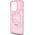 Guess Guess GUHMP15LHRSGSP iPhone 15 Pro 6.1" różowy/pink hardcase Ring Stand Script Glitter MagSafe 13171315 3666339156480