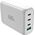 Ładowarka Silver Monkey Ładowarka GaN Silver Monkey SMA152 130W 3xUSB-C PD USB-A QC 3.0 z odłączanym kablem zasilającym - biała 13252027 5900779359611