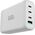 Ładowarka Silver Monkey Ładowarka GaN Silver Monkey SMA152 130W 3xUSB-C PD USB-A QC 3.0 z odłączanym kablem zasilającym - biała 13252027 5900779359611