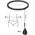 HMS HHW11 PLUS SIZE HULA HOP BLACK Z WYPUSTKAMI I OBCIĄŻNIKIEM HMS 13283029 5907695553512