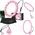 HMS ZESTAW HULA HOP HHW11 LIGHT PINK Z WYPUSTKAMI I OBCIĄŻNIKIEM + PAS BR163 BLACK PLUS SIZE HMS 13283034 5907695557701