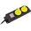AWTools AWTOOLS PRZEDŁUŻACZ WARSZTATOWY CZARNY 2 GNIAZDA 5,0m Z UZIEMIENIEM, WYŁĄCZNIK 13297614 5903678620370