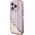 Guess Guess GUHCP15LLFCSEGP iPhone 15 Pro 6.1" różowy/pink hardcase Liquid Glitter Gold Stripes 13300735 3666339223687