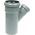 AQUER Trójnik kanalizacyjny PP 110/50mm 90° Aquer T110/50/45 SZ szary 13496736 5908241620658