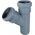AQUER Trójnik kanalizacyjny PP 110/110mm 45° Aquer T110/45 SZ szary 13496748 5908241620726