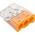 Simet Szybkozłączka wciskana do drutów 3x 0,2-2,5mm2 24A Simet Mini PC213S 89241000 transparentna/pomarańczowa 13529239 5907813235344