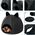 DOGGY R1 KITTY HEAD CZARNY 13558373 5902414547865