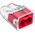 Simet Szybkozłączka wciskana do drutów 2x 0,75-4mm2 32A Simet Ideal SCP2 88000001S transparentna/czerwona 13581895 5907813235986