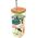 Quokka Quokka Liquid Cube - Kubek szklany 540 ml ze słomką ze stali nierdzewnej (Tropical Toucans) 13642266 8412497400560