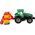 LeanToys Zielony Traktor z Pomarańczowym Kultywatorem Napęd dla Dzieci 13655830 5905515353076