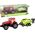 LeanToys Czerwony Ciągnik Rolniczy z  Zielonym Siewnikiem Napęd Frykcyjny 13655839 5905515353038