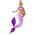 LeanToys Lalka Syrenka Fioletowa Długie Blond Włosy Ogon Syreni Cekiny 13655918 5905515352482