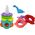 LeanToys Piramidka Żyrafa Układanka 8 Kółek Kolorowa 29cm x 14cm x 14cm 13675790 5905991003892
