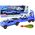 LeanToys Zestaw Nowoczesne Auto z Helikopterem i Lawetą Do Rozkręcania DIY Niebieski 13676558 5905991018506
