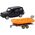 LeanToys Auto Terenowe Czarne z Przyczepą Łódź Pomarańczowa 13676647 5905991019534