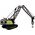 LeanToys Dźwig Gąsienicowy Żuraw Metalowy Hak 1:55Czarno-Zielony 13676653 5905991019510
