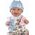 Llorens Llorens 84481 Lalka bobas śmiejąca się 44 cm Tala/Talo czapki + skarpetki w dwóch kolorach 13680496 8426265844814