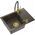 Zlewozmywak Steiner ART JOHNNY 116 (60x44x18,5) GraniteQ Art Gold Black Pearl z syfonem manualnym, baterią Maggie i dozownikiem - czarny opalizacja złota 13735840 5905505506307