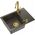 Zlewozmywak Steiner ART JOHNNY 116 (60x44x18,5) GraniteQ Art Gold Black Pearl z syfonem manualnym, baterią Naomi i dozownikiem - czarny opalizacja złota 13735848 5905505506314
