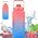 ExtraLink EXTRALINK BUTELKA MOTYWACYJNA BIDON NA WODĘ 2000ML CZERWONO-NIEBIESKA BUT-994 13814026 5906168636455