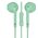 Słuchawki Freestyle FREESTYLE EARPHONES MINI JACK + MIC MACAROON STYLE GREEN [45758] TE 13821943 5907595457583