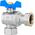 Hydroland Zawór kulowy do pieca Lechar ART.3434-20 kątowy ze śrubunkiem 3/4 niebieski 13872395 5907547679476
