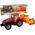 LeanToys Traktor z Kultywatorem Napęd Frykcyjny Czerwony 13875553 5905515353069